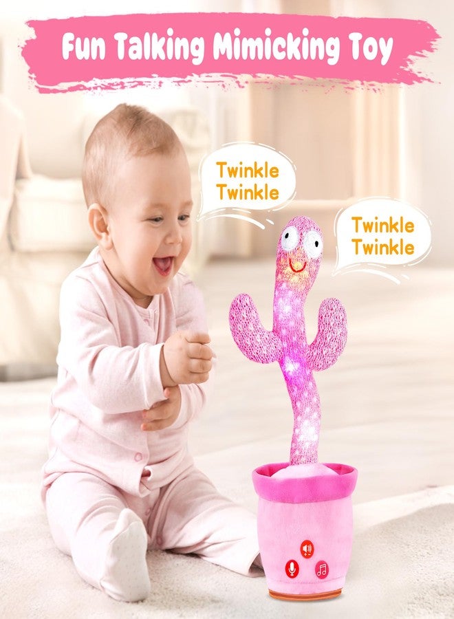 SANJOIN Dancing Talking Cactus Toy for Baby Toddlers, Baby Girl Toys, Volume Adjustable, Mimicking, Recording, Singing English Songs, Perfect Baby Toys & Gifts for Girls - Image 2