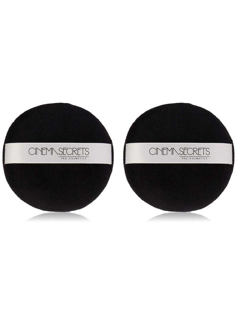 Cinema Secrets - Cinema Secrets Deluxe Powder Puff With Strap, Black, 2 Count - Image 1