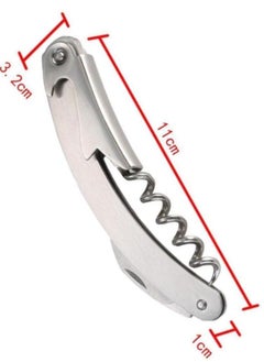 Generic Bottle opener Classic Waiter’s Corkscrew 3-in-1 Bottle Opener Waiters Corkscrew Double Hinged Corkscrew + Serrated Foil Cutter Cap Opener  - Image 2