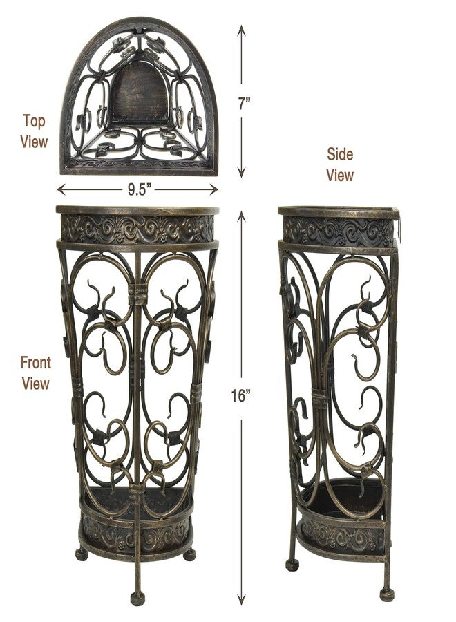 دولبلكس حامل مظلات مزدوج عالي الجودة، حامل مظلات معدني بتصميم عتيق، ديكور مدخل وردهة، تصميم جداري مع صينية تجميع قابلة للإزالة، رف ديكور للمنزل والمكتب، يحمل المظلات والعصي وعصي المشي - Image 2