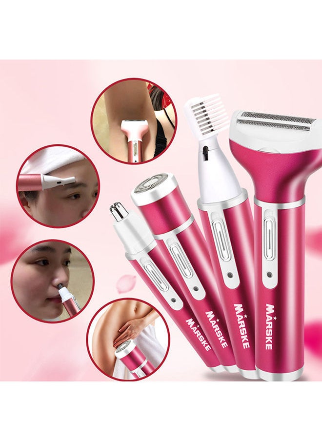 MARSKE - 4-In-1 Rechargeable Shaver Red 13.5x5x2.5cm - Image 1