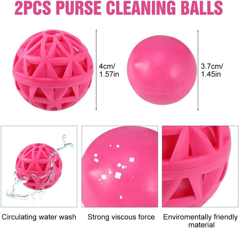 KICKZU KICKZU Bag Cleaning Ball Reusable Handbag Cleaner Ball Easy Portability Handbag Essentials Can Picking Up Dust Dirt Debris Sticky in Purses Laundry Balls for Washing Machine - Image 5