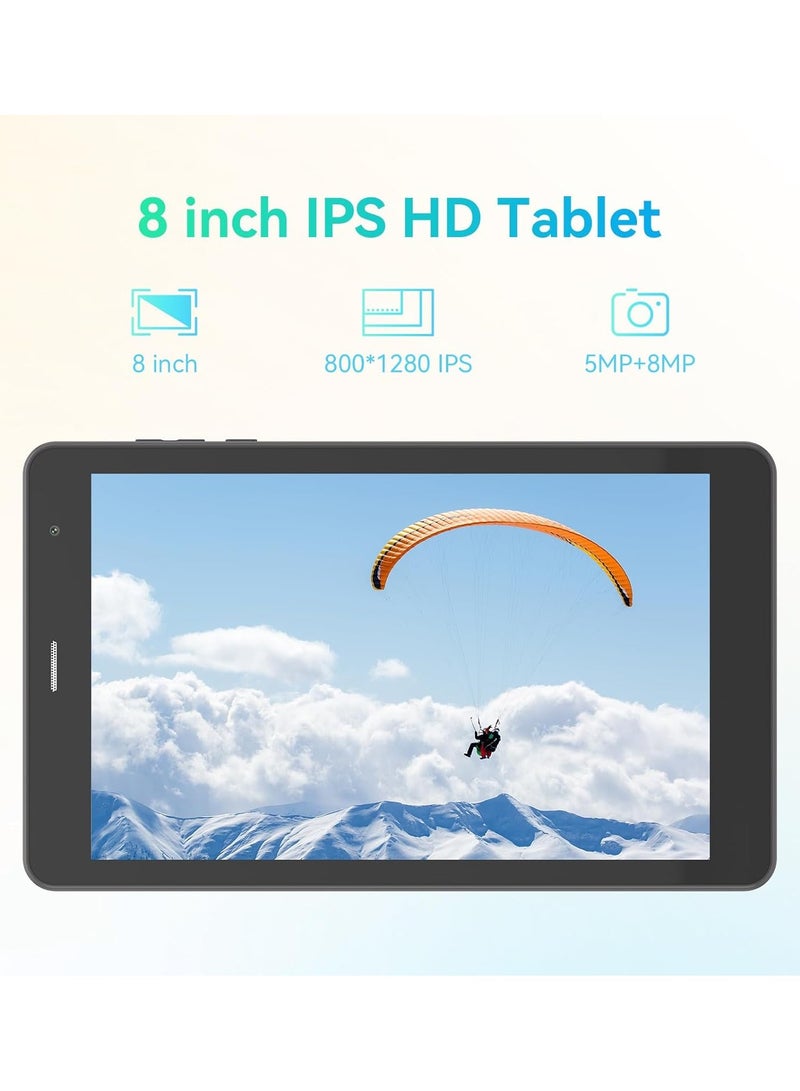 REBENUO CM828 8 inch Tablet, Android 14 Tablet with SIM Card Slot and Wifi 8GB RAM,512GB ROM Storage Dual 5MP+8MP Camera HD IPS Display (Green) - Image 3