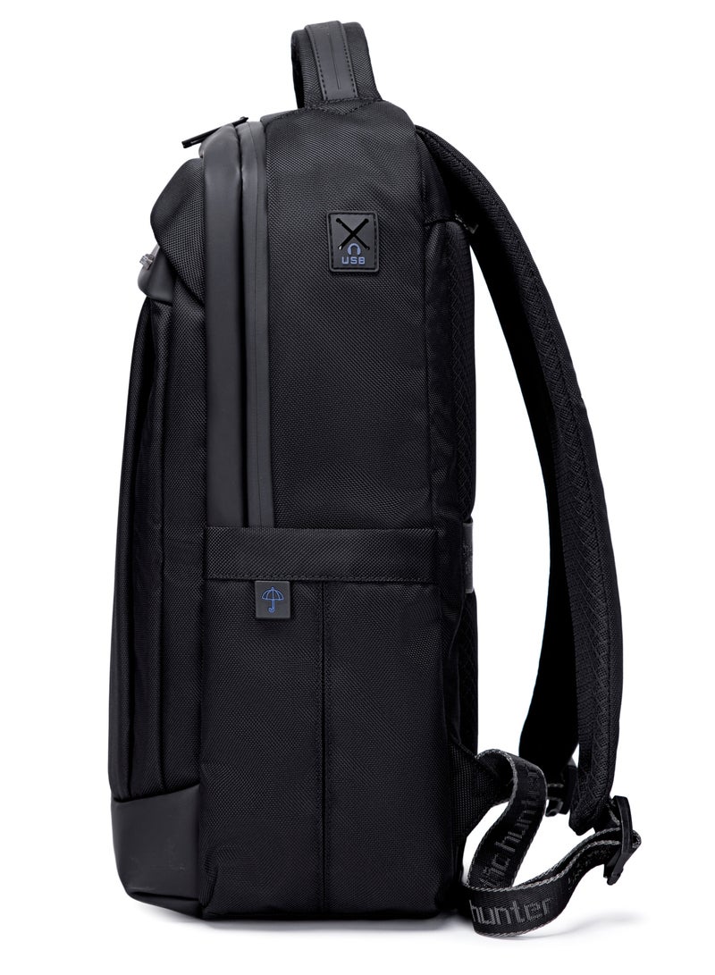 ARCTIC HUNTER Durable Laptop Bag Light Weight Water Resistant with USB Jack Travel Backpack with Separate Laptop Compartment for Unisex B00478 Black - Image 4