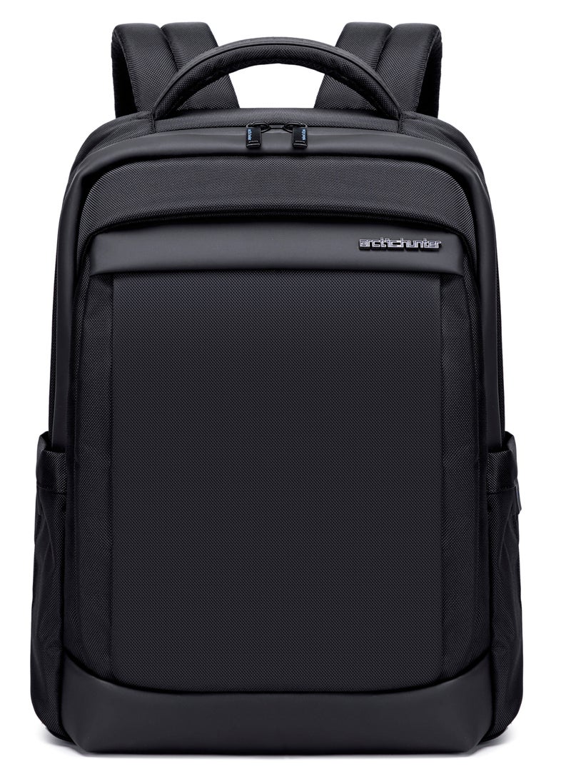 ARCTIC HUNTER Durable Laptop Bag Light Weight Water Resistant with USB Jack Travel Backpack with Separate Laptop Compartment for Unisex B00478 Black - Image 3
