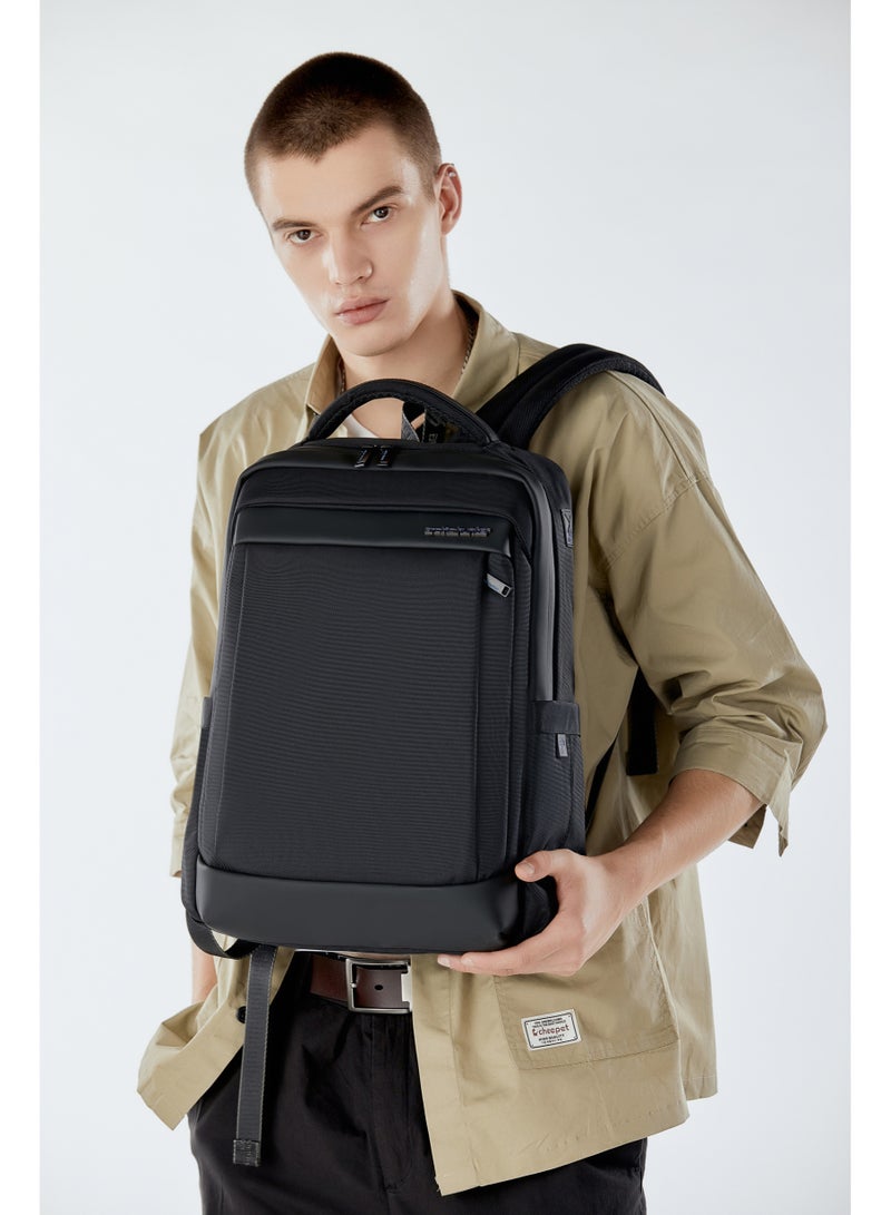 ARCTIC HUNTER Durable Laptop Bag Light Weight Water Resistant with USB Jack Travel Backpack with Separate Laptop Compartment for Unisex B00478 Black - Image 2