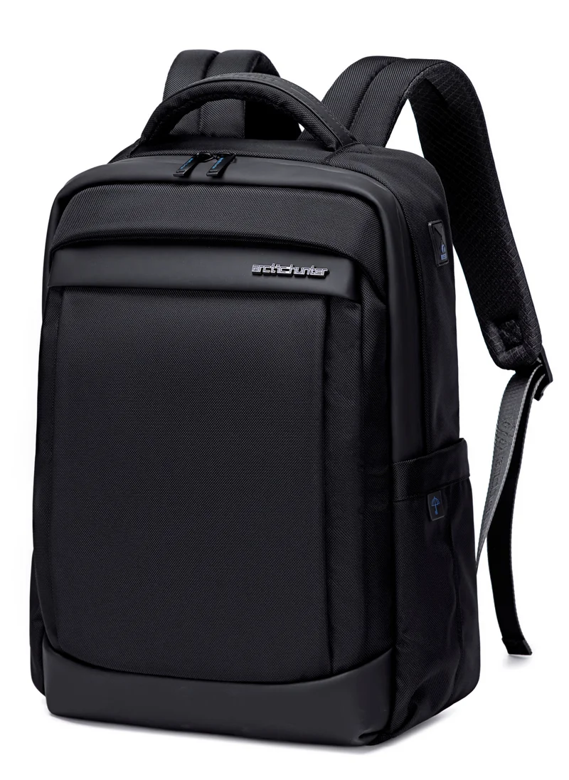 أركتيك هانتر Durable Laptop Bag Light Weight Water Resistant with USB Jack Travel Backpack with Separate Laptop Compartment for Unisex B00478 Black