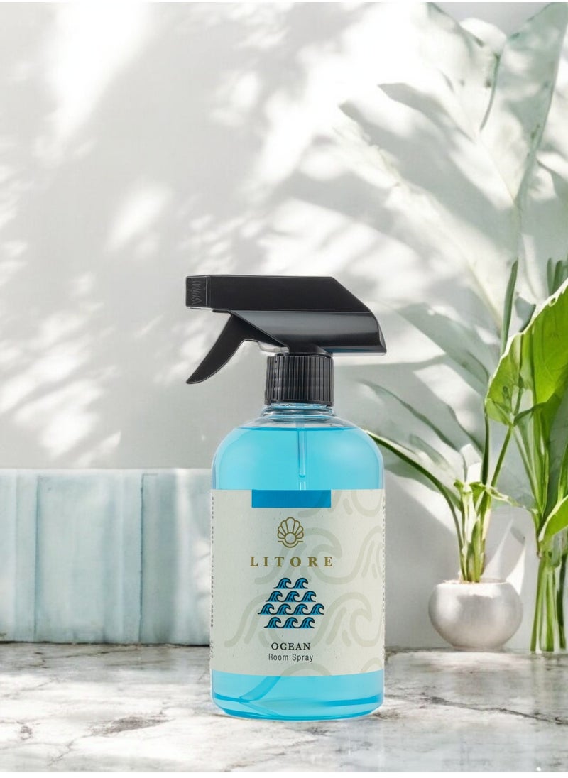 Litore Litore Ocean Home Spray, A perfect Air Freshener Spray for home and office, Eliminates Bad Odour- 500 ml 