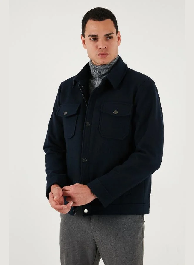 Buratti Buratti Slim Fit Jacket Collar Lined Cashmere Coat Men's COAT 58400347