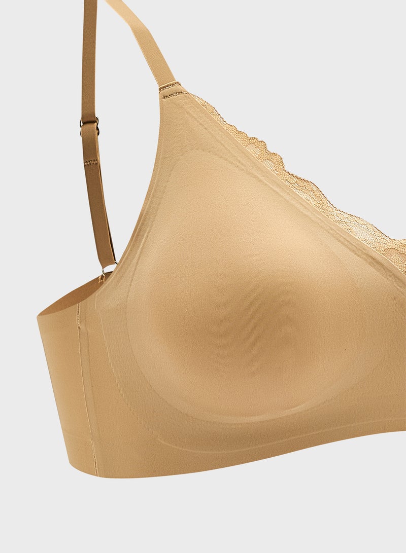 Ginger Lace Trim Detail Strappy Bralette  - Image 3