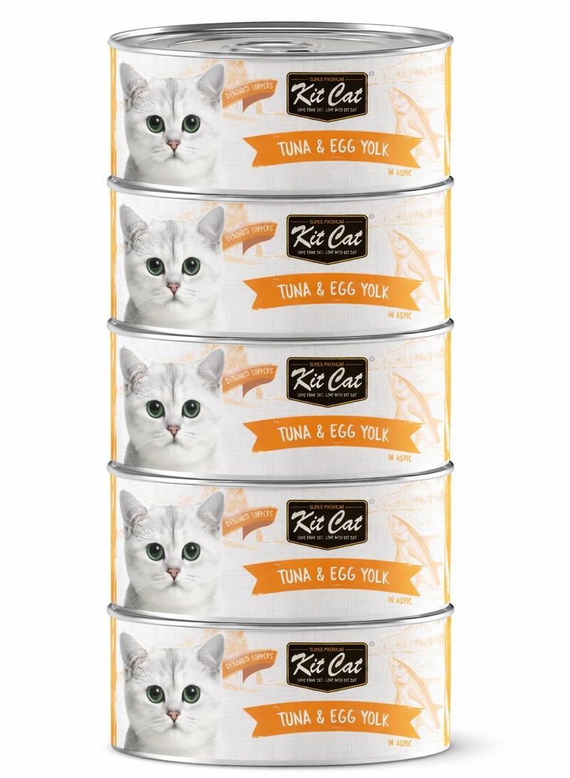 كيت كات تونة منزوعة العظم مع صفار البيض - 6 علب، وزن كل علبة 85 غرام