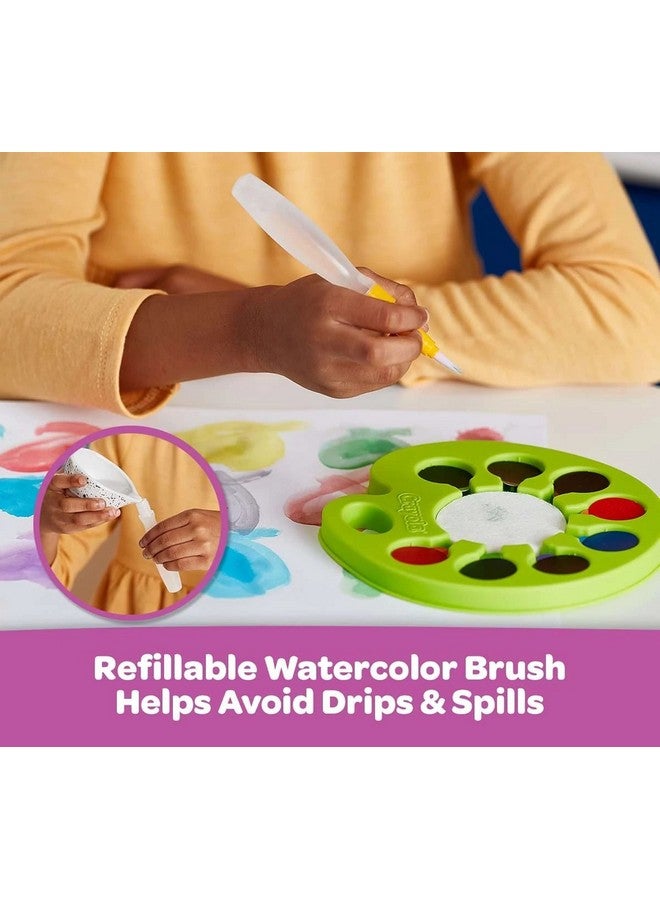 Crayola Watercolor Pop & Paint Palette, Washable Paint Kit, Less Mess Watercolor Paint Set for Kids, Arts & Crafts, Toddler Gifts - Image 4