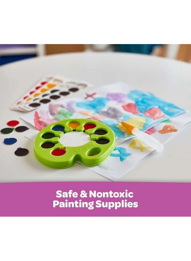 Crayola Watercolor Pop & Paint Palette, Washable Paint Kit, Less Mess Watercolor Paint Set for Kids, Arts & Crafts, Toddler Gifts - Image 3