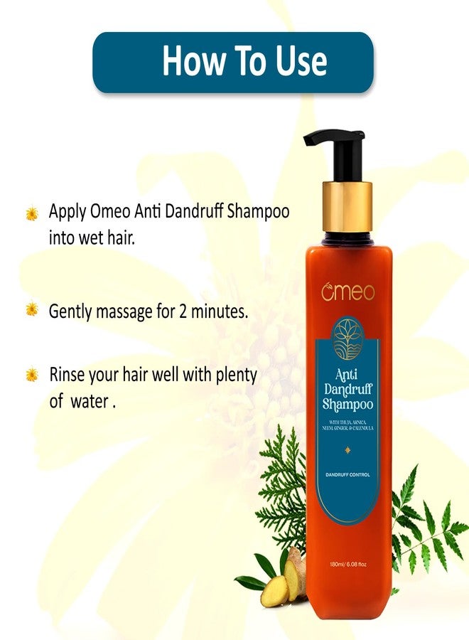Omeo Anti Dandruff Shampoo - 200ml, With Natural Ingredients of Neem, Ginger, Calendula and Thuja | Clear Scalp Dandruff, Gentle on Hair - For Women & Men - Image 5