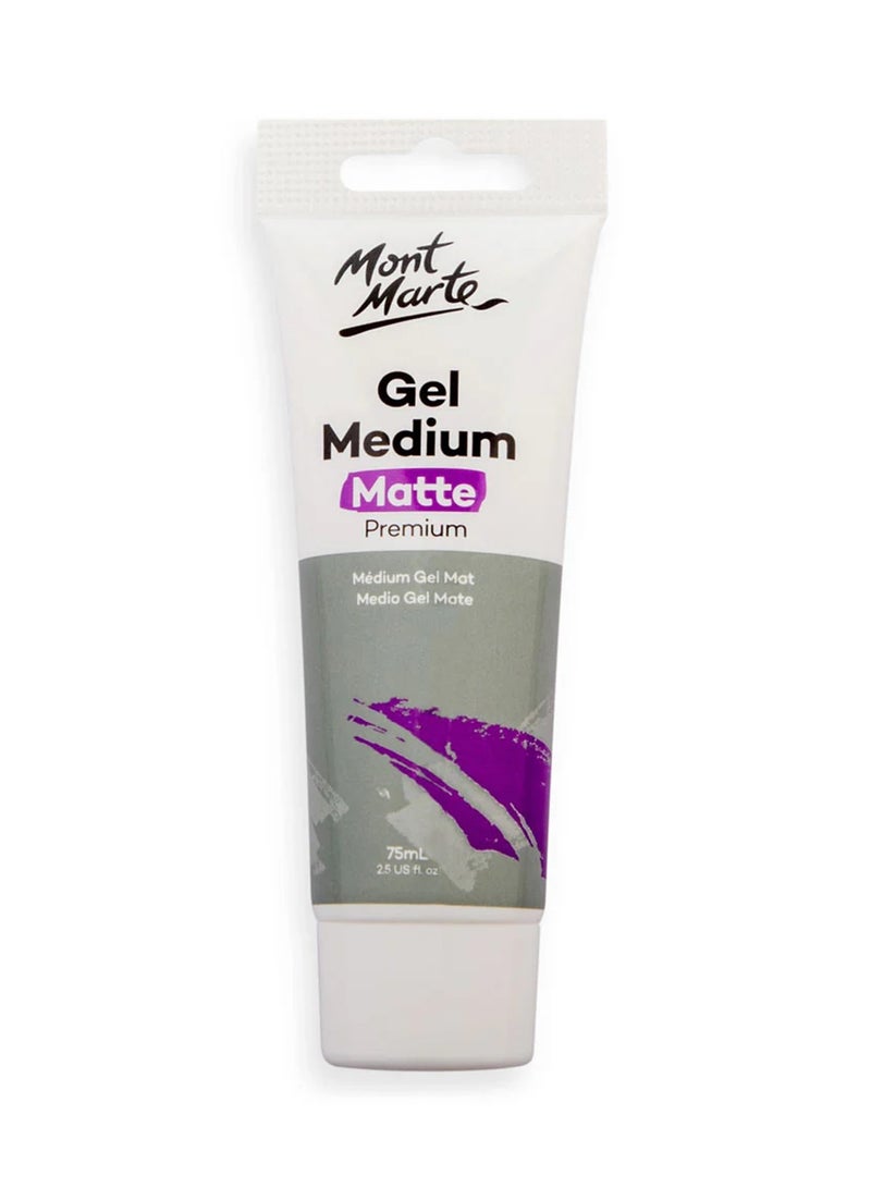 Mont Marte Premium Gel Medium Matte 75ml Content For Increased Transparency And Matte Finish - Image 1