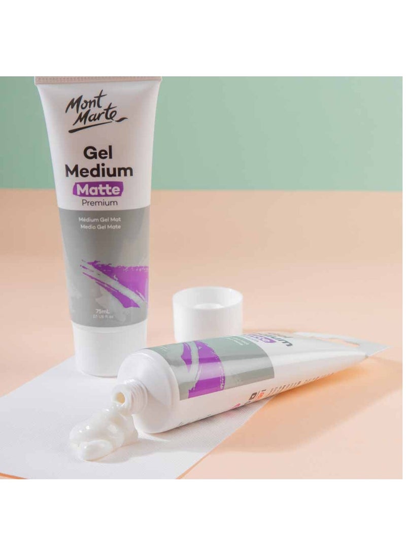 Mont Marte Premium Gel Medium Matte 75ml Content For Increased Transparency And Matte Finish - Image 2