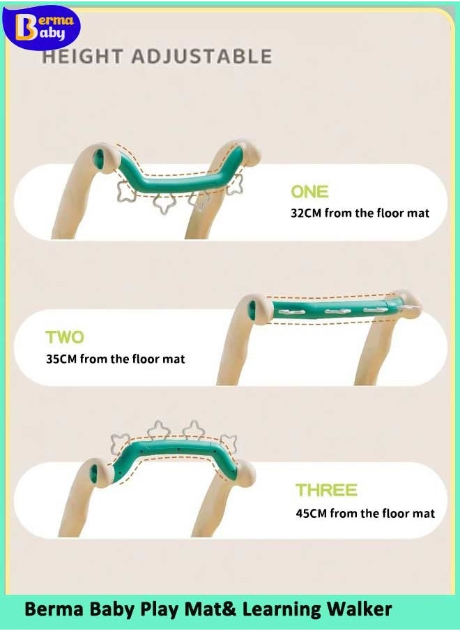 Berma Baby 4-in-1 Baby Play Mat Baby Gym & Learning Walker, Baby Activity Mat with Kick and Play Piano, Musical Activity Center with Lights, Tummy Time Mat for Infants Newborns Toddlers 0-6-9-12 Month  - Image 5