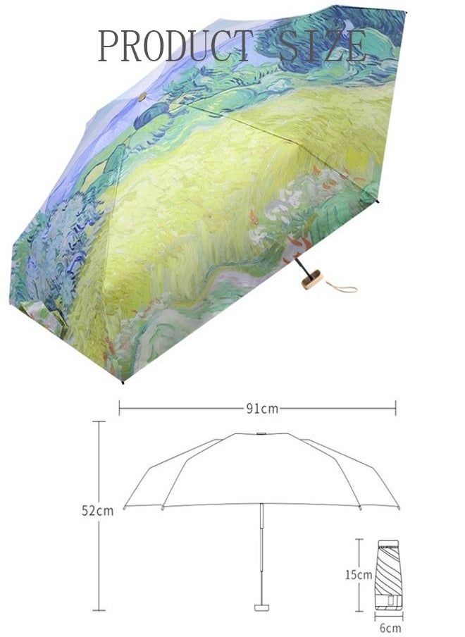 DUNISO - Mini Windproof Folding Travel Umbrella Anti-UV Sun And Rain Umbrellas Compact Portable For Women - Image 1