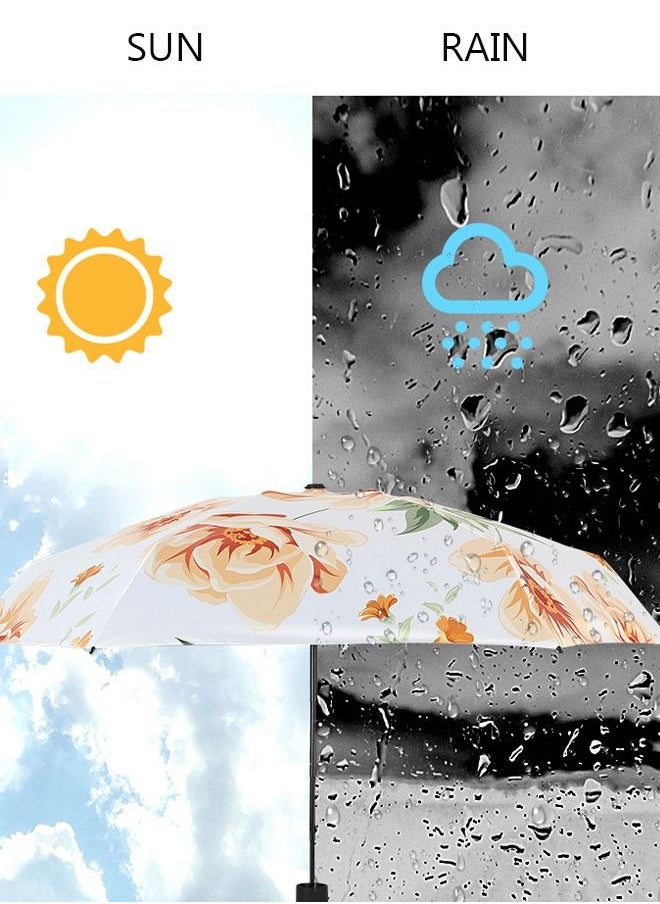DUNISO - Mini Windproof Folding Travel Umbrella Anti-UV Sun And Rain Umbrellas Compact Portable For Women - Image 1