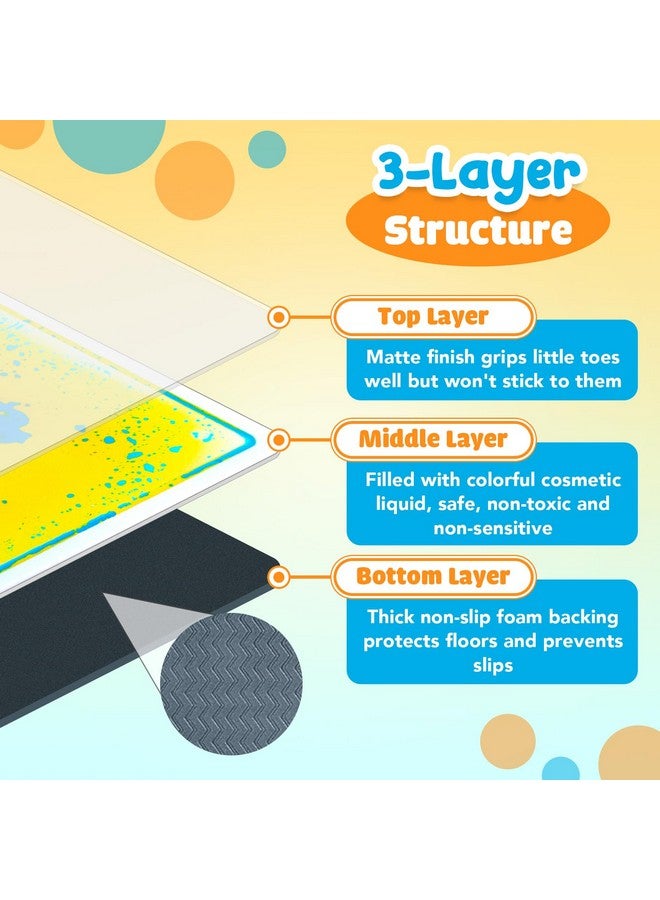 SMALL FISH Sensory Floor Tiles for Kids Toddlers: 6 Pack Liquid Play Mats, 12"x12" Squares Autism Sensory Puzzle Pad, Lava Tiles Games Dance Step Pads, Preschool Classroom Montessori Gross Motor Daycare Toys - Image 5