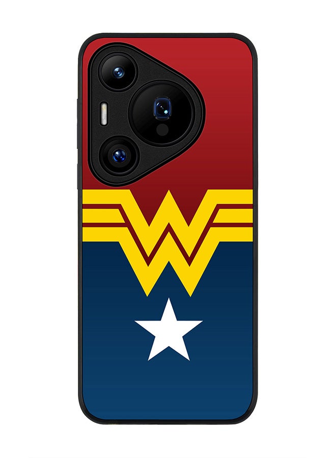 Stylizedd Rugged Black edge case for Huawei Pura 70 Pro / Huawei Pura 70 Pro Plus, Slim fit Soft Case Flexible Anti Drop TPU Gel Thin Cover - Wonder Woman  - Image 1