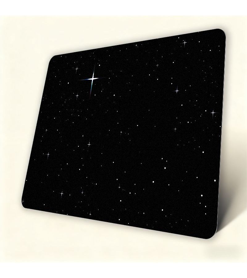 Crystal Glass Mouse Pad 30x25cm Anti Scratch Surface Laser Etched Patterns - Image 1
