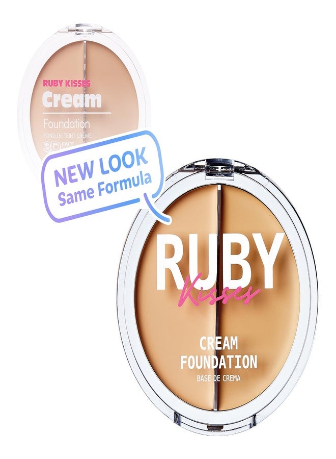 Ruby Kisses Cream Foundation 3D Face Creator 2-Color Foundation and Concealer, 12 Hour Wear Long Lasting, Medium to Full Coverage (Level 2) - Image 2