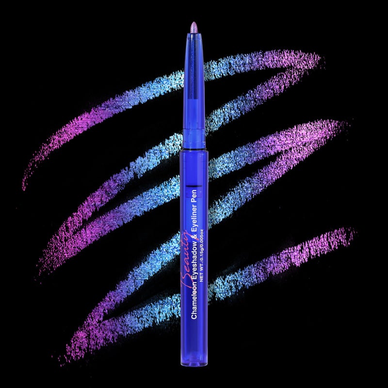 UCANBE Chameleon Eyeshadow & Eyeliner Gel Pencil-Multichrome Shifting Colors Metallic Glitter Eye Makeup,Waterproof Long-Lasting Smudge-Proof Multi-Dimensional Color (Periwinkle Blue to Deep Amethyst) - Image 1