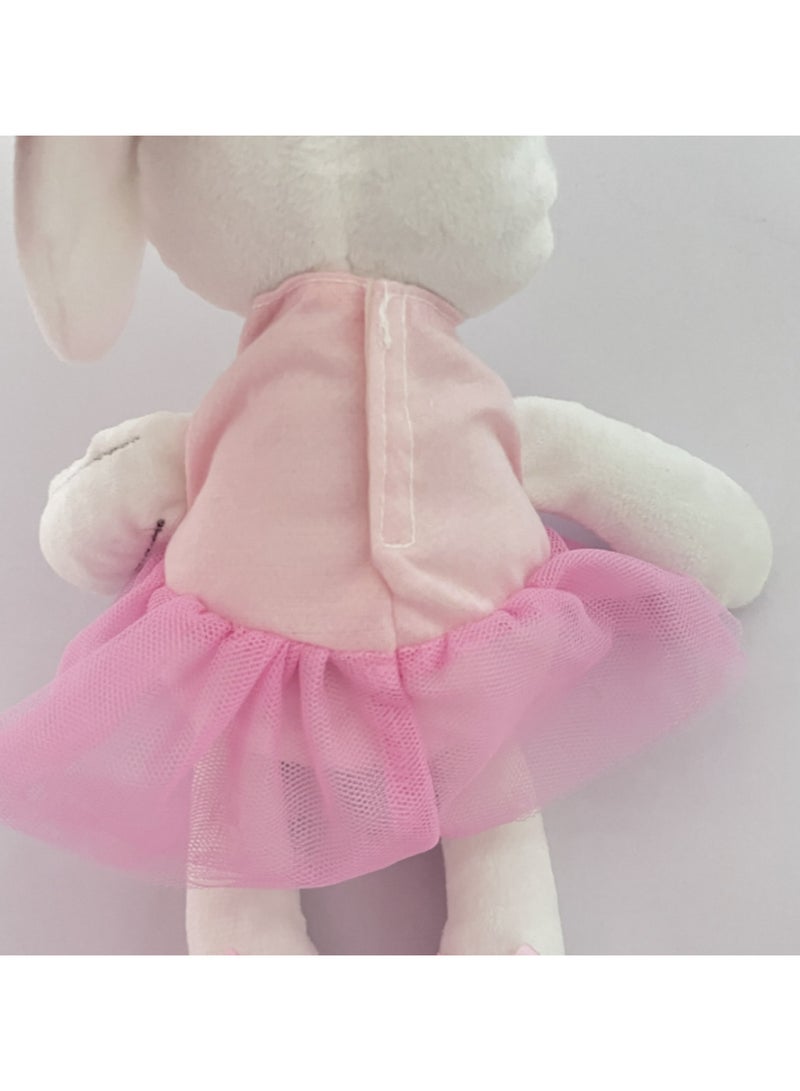 1pc 42cm Cute Rabbit Wear Cloth With Dress Plush Toy Stuffed Soft Animal Dolls Ballet Rabbit For Baby Kids Birthday Gift - Image 3