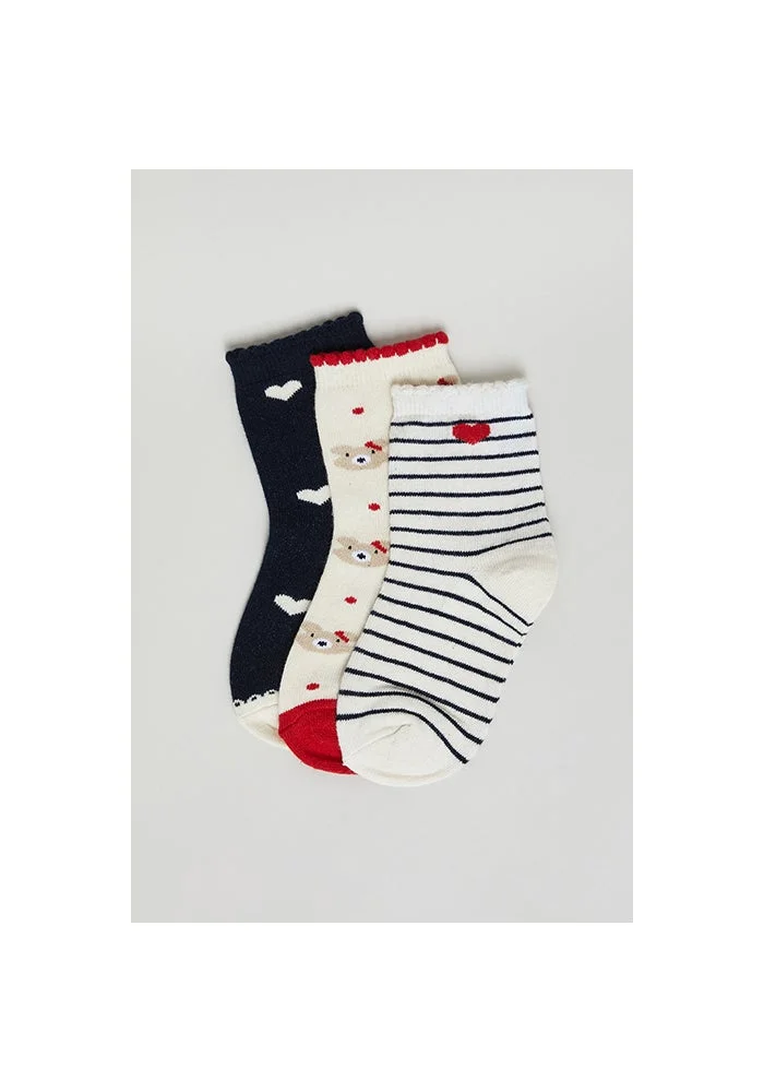 أر أند بي 3 Pack Patterned Ankle Socks