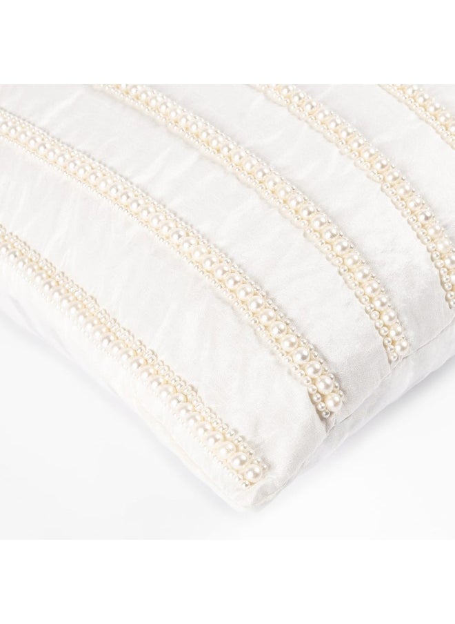 Perla Stripes Cushion Cover, White - 45X45 Cm - pzsku/Z52F6FAFBF21F5C848533Z/45/_/1718169470/a27011fb-1da0-46fa-bb94-8d97260fd9c0