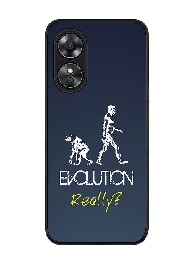 Stylizedd Rugged Black edge case for Oppo A97 Slim fit Soft Case Flexible Rubber Edges Anti Drop TPU Gel Thin Cover - Evolution Really (Grey) - Image 1