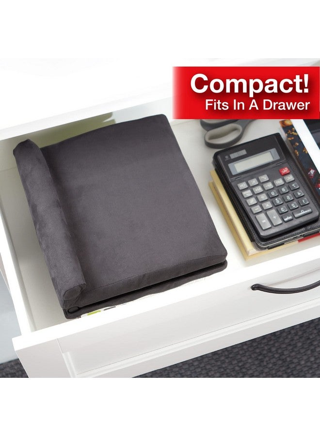 Ontel Pillow Pad Fold Away Multi-Angle Soft Tablet Stand, Gray - Image 4