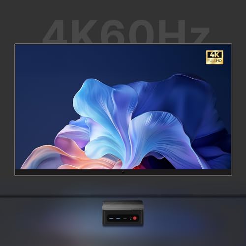 BOSGAME P4 Ultra Mini PC, AMD Ryzen 7 7730U (up to 4.5GHz), 16GB DDR4, 1TB PCIe SSD Mini Desktop Computer, Dual LAN 2.5G & Wi-Fi 6E & BT5.2, 4K Triple Display, for Home, Office, Gaming - Image 4