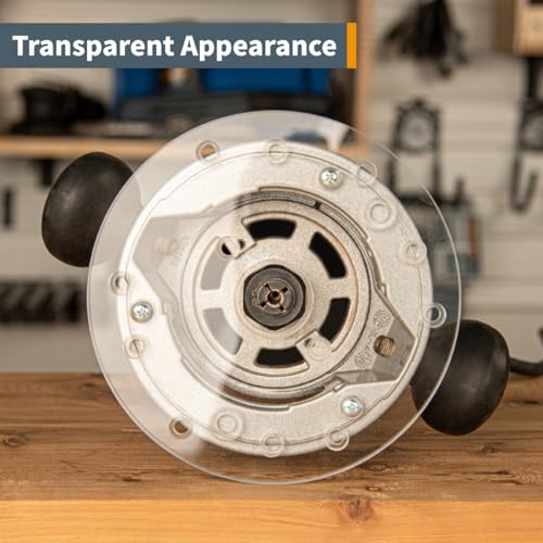 POWERTEC 6-1/2" Clear Acrylic Router Base Plate with Centering Pin & Mounting Screws | Predrilled Sub-Base Fits Bosch, DeWalt, Milwaukee, Makita, Porter Cable, Craftsman & More (71022) - Image 3