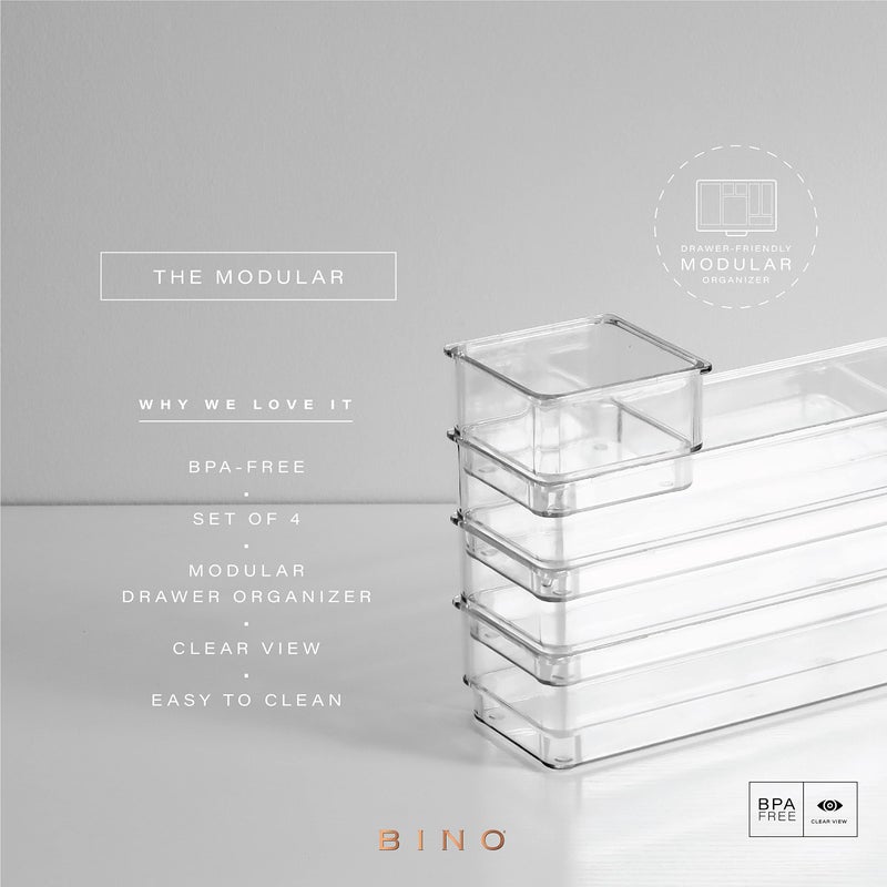 Bino 4-Piece Drawer Bin Set | THE MODULAR | Bathroom & Desk Drawer Organizer Bins - Large - Image 2