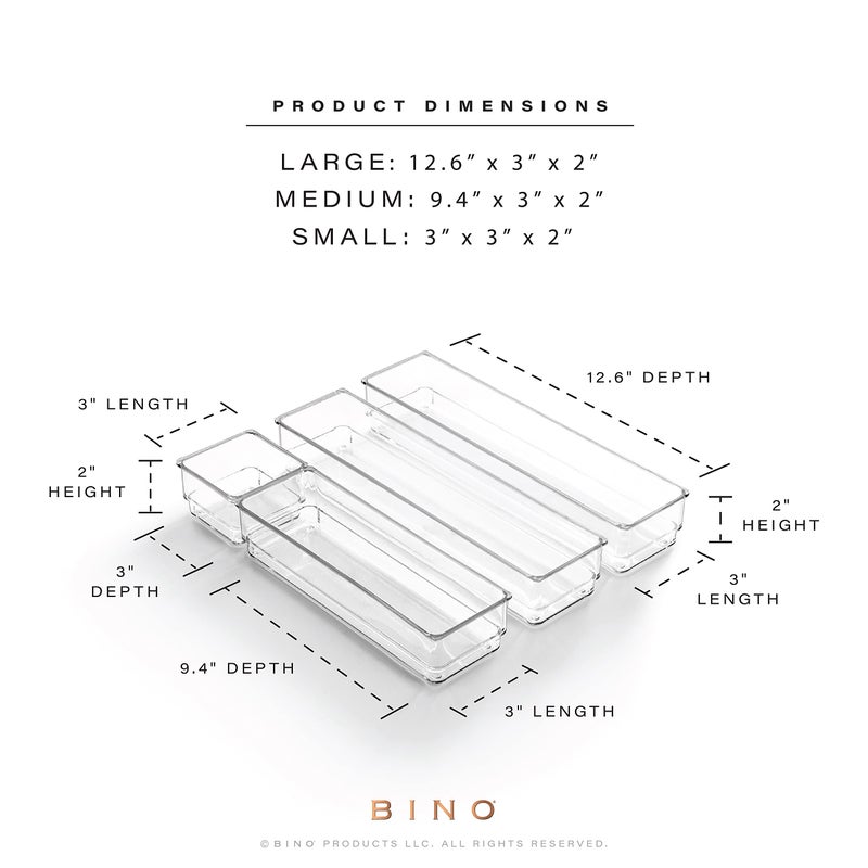 Bino 4-Piece Drawer Bin Set | THE MODULAR | Bathroom & Desk Drawer Organizer Bins - Large - Image 3