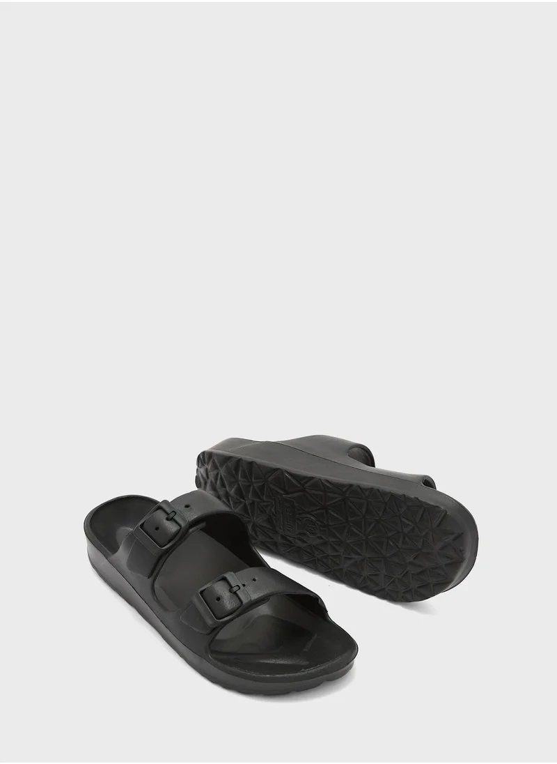 جينجر Double Strap Slides