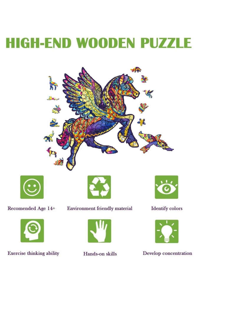 Wooden Jigsaw Puzzles 3D Animals Shaped Best Gift for Adults and Kids DIY Puzzle Piece Colorful Unique Tianma Puzzles