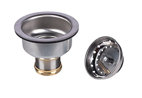 Dearborn Brass Dearborn 15BN 15 Locking Cup Sink Basket Strainer with Brass Nut and Neoprene Stopper (Fits all cast iron) - Image 1