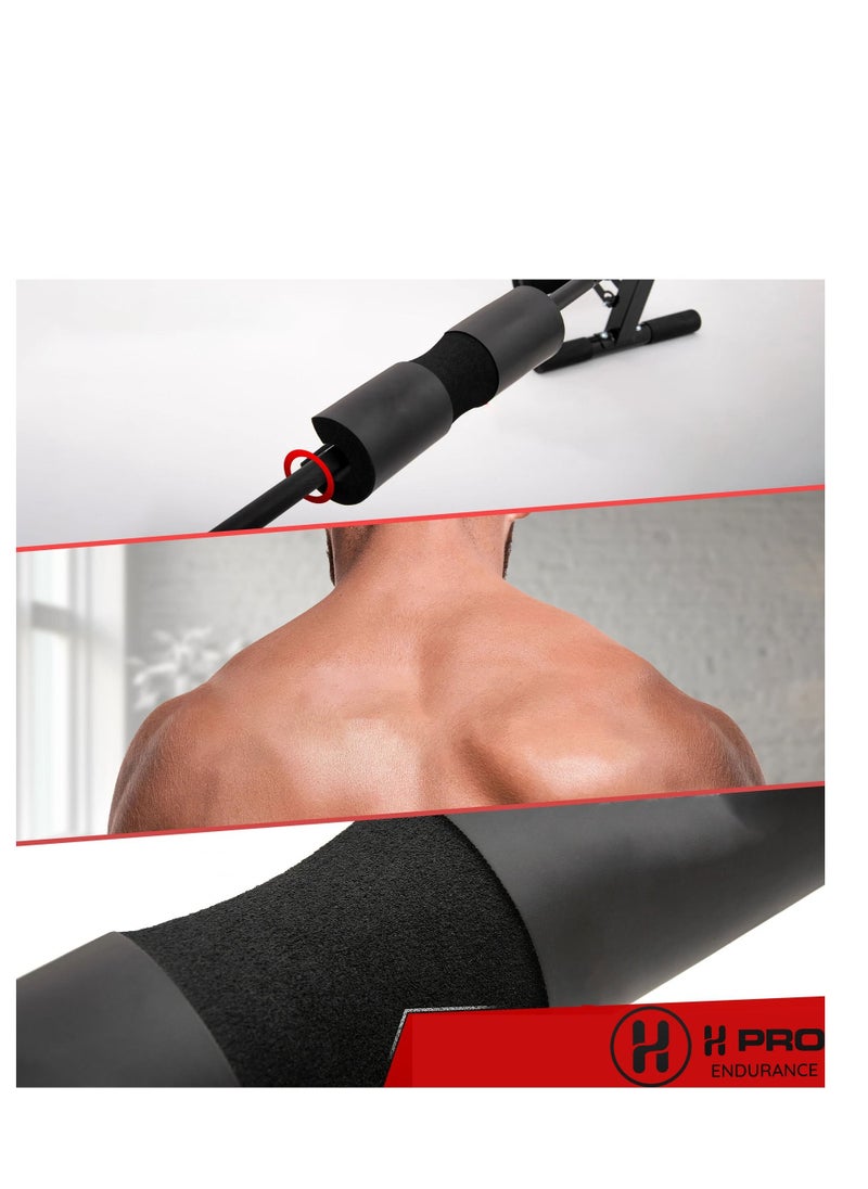 H PRO - Pro Squat Pad For Standard And Olympic Barbells With Safety Straps| Neck & Shoulder Foam Pad For Weightlifting, Hip Thrusts, Squats And Lunges - Image 1