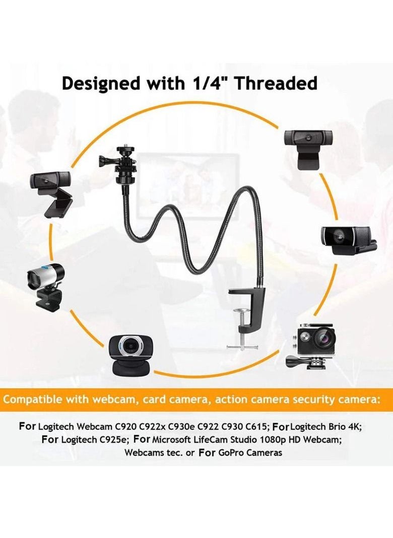 Generic - Webcam Mount Camera Clamp Stand Holder compatible with Logitech Webcam Pro C920 Streamcam - Image 1