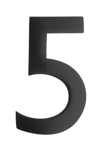 Architectural Mailboxes 3582B-5 4 inch Solid Brass Floating House Number, Black - Image 2