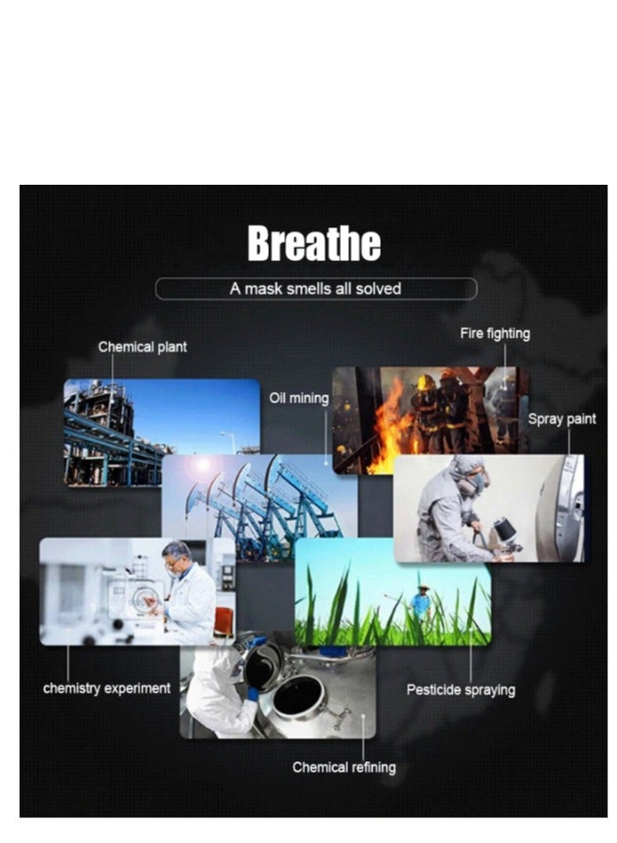 Respirator Dual Filter Anti-virus mask Painting Spraying Face Mask Multicolour - Image 5