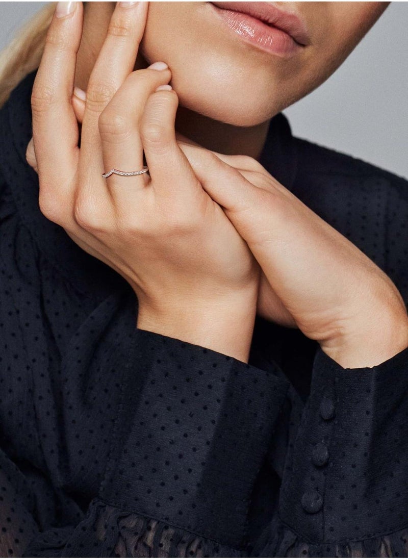PANDORA Sparkling Wishbone Ring  - Image 3