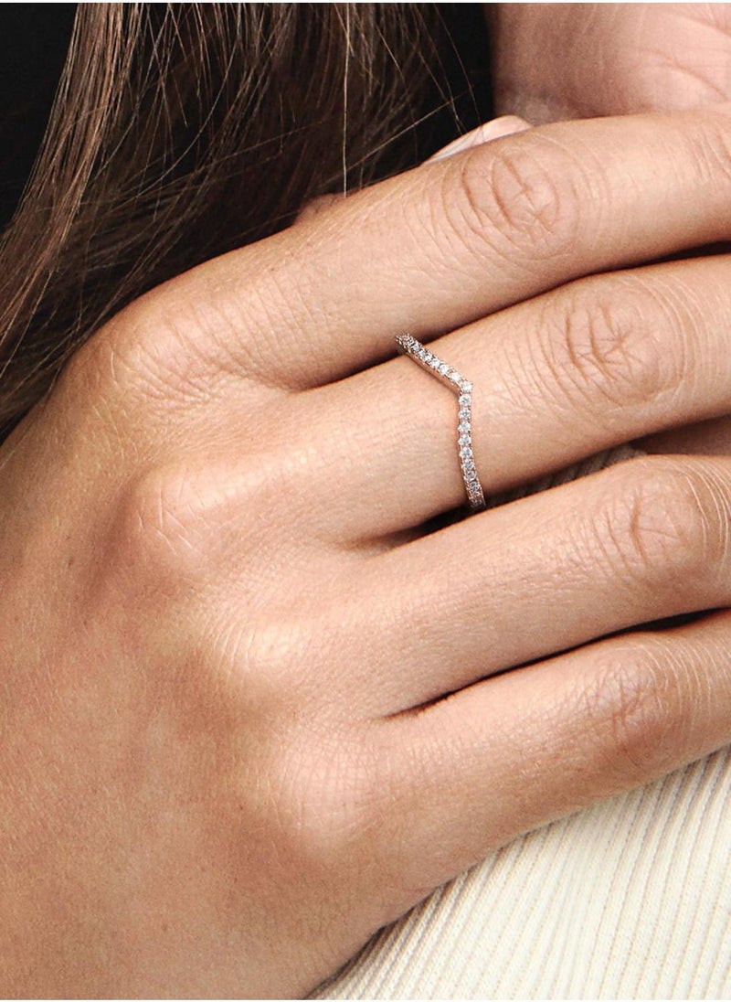 PANDORA Sparkling Wishbone Ring  - Image 4