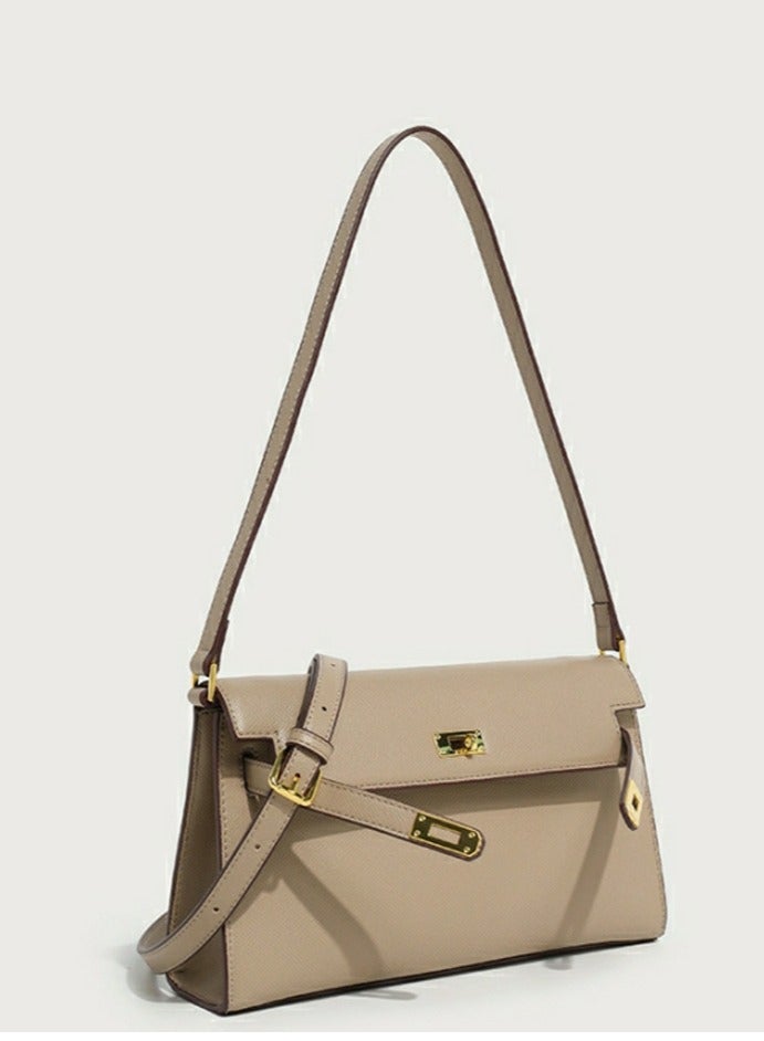 Loquat Ladies' Stylish Square Handbag Single Shoulder Crossbody Bag Brown  - Image 1