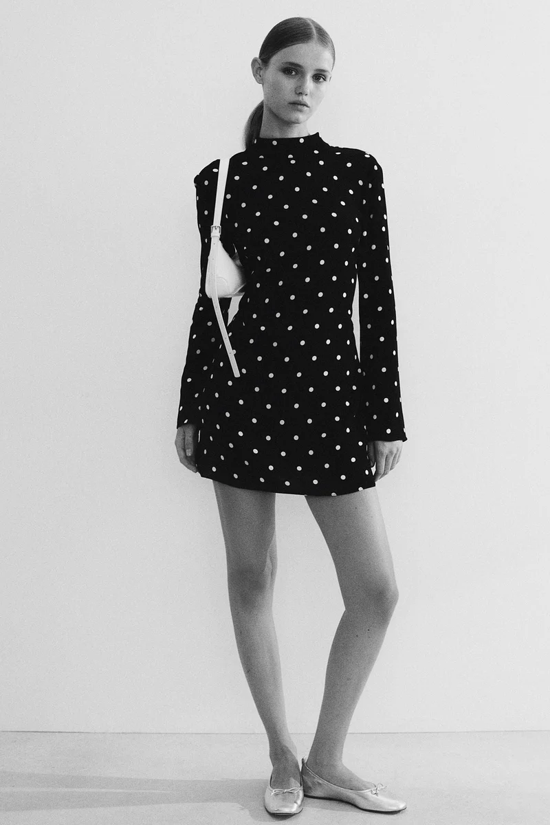 H&M Tie-Detail Open-Back Dress