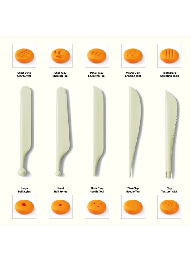 Mideer Airy Fun Clay 24 Colors Set – Soft Lightweight Modeling Clay for Kids Age 3+, Non Sticky Air Dry Craft Clay with Sculpting Tools, Creative DIY Art & Craft Play Dough Kit - Image 3