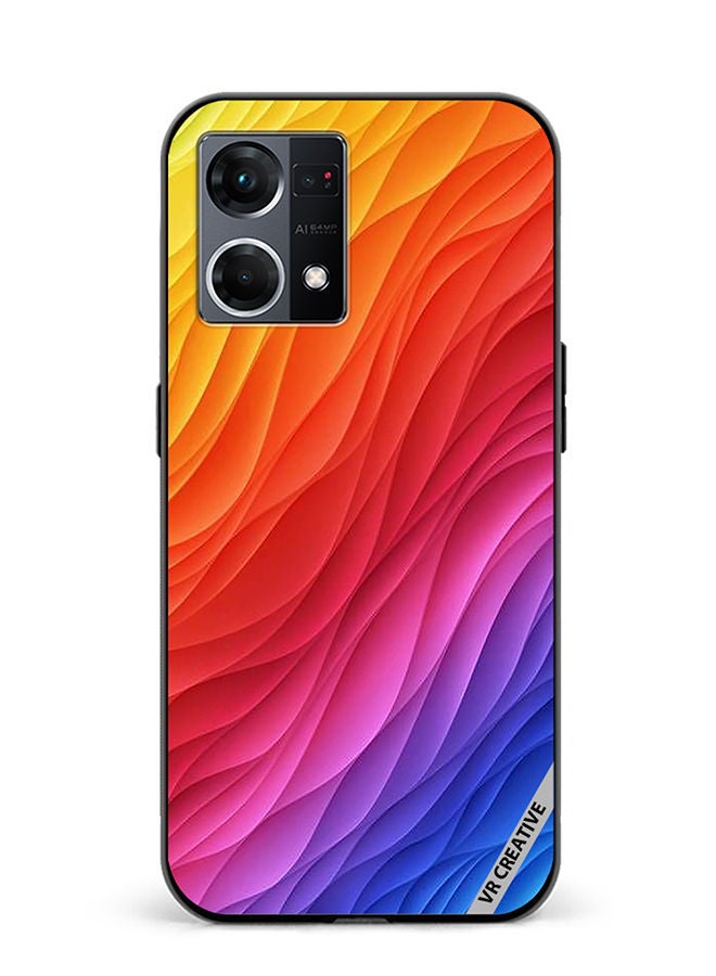 VR CREATIVE Protective Case Cover For Oppo Reno8 4G Layers Design Multicolour - Image 1